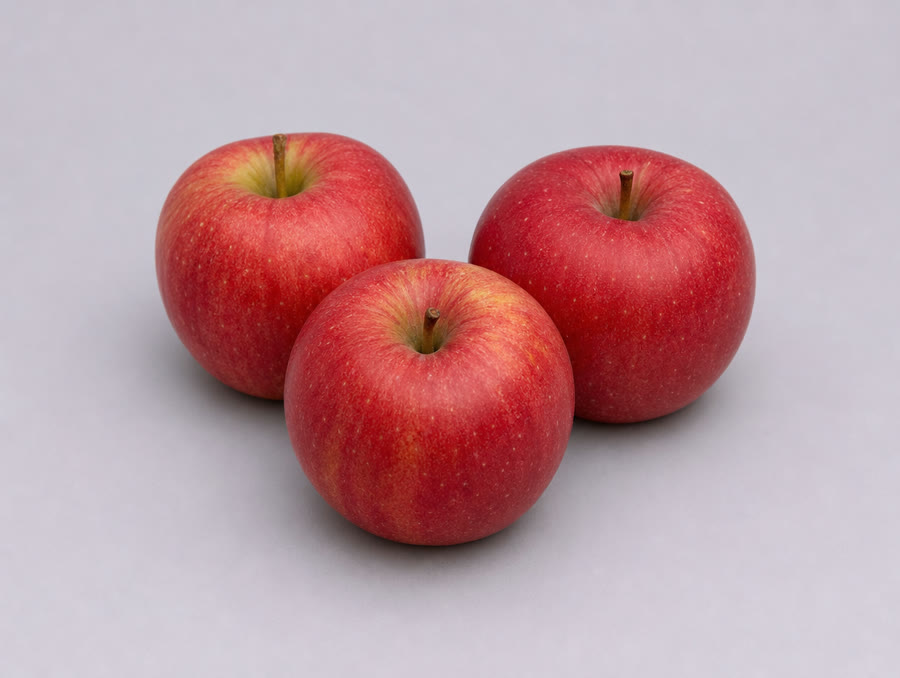 Whole red apples